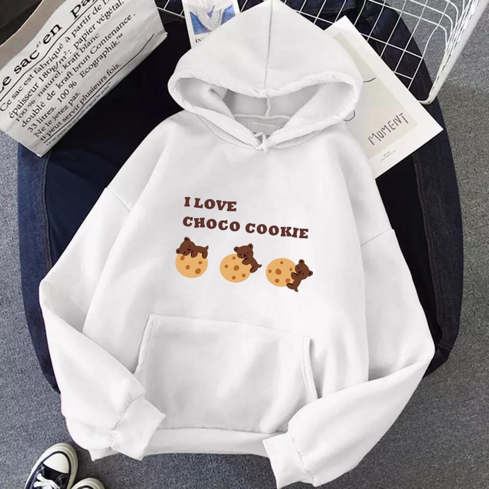 ÁO HOODIE NAM NỮ IN I LOVE CHOCO COOKIE