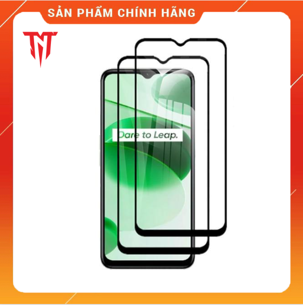 Bộ 2 Kính cường lực full keo trong suốt dùng cho điện thoại Realme C15 / C25 / C35 giá rẻ - Hàng chính hãng