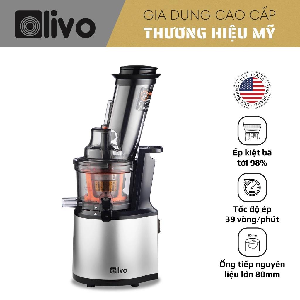 Máy Ép Chậm OLIVO SJ200, Công Suất 240W, Ép Kiệt Bã,  Tốc Độ Chậm 39 vòng/phút, Hàng Chính Hãng