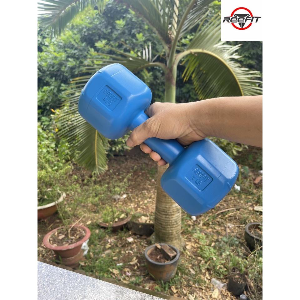 Tạ nhựa tay bát giác Reefit có ruột