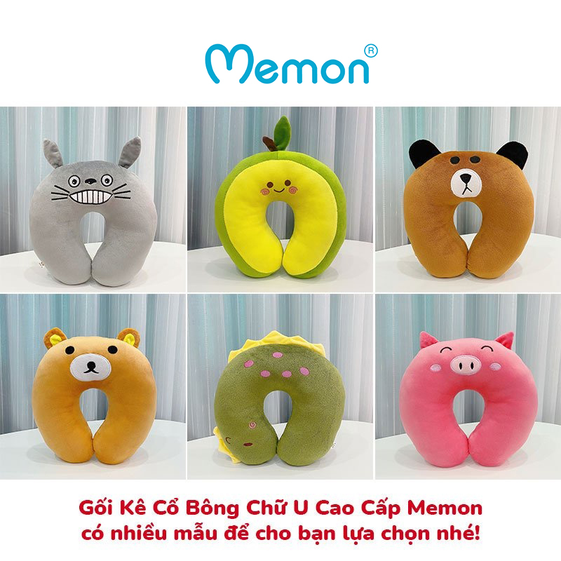 Gối Kê Cổ Bông Chữ U Cao Cấp Memon, Gối U Kê Cổ Hình Thú