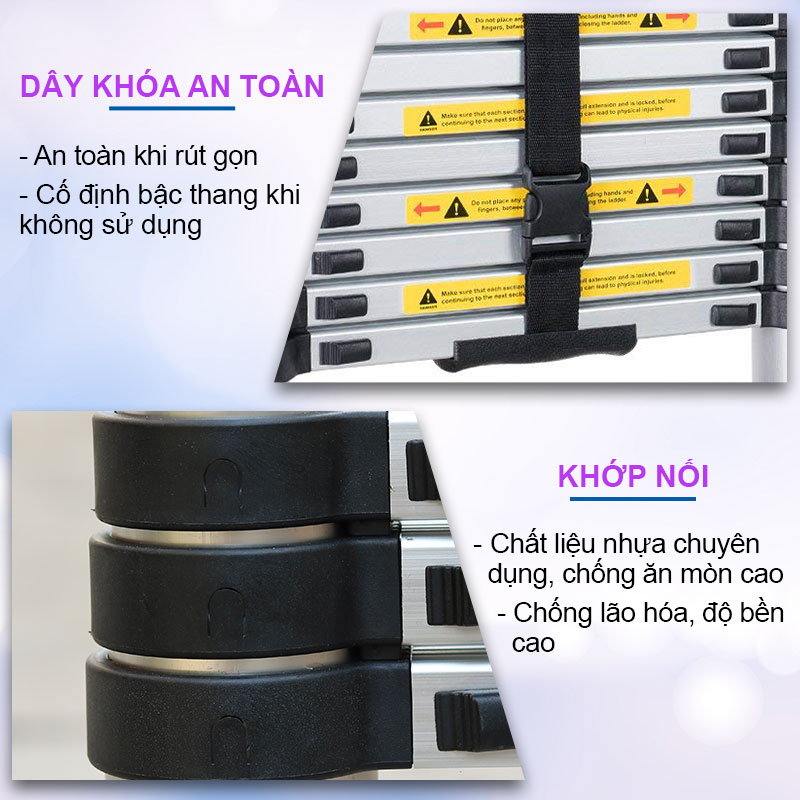 THANG NHÔM RÚT GỌN - NIKITA R38 - CHÍNH HÃNG