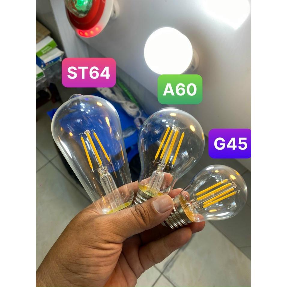 BÓNG ĐÈN LED EDISON A60 4w 8W vàng 2200k - 2700k, ánh sáng êm dịu, tiết kiệm điện