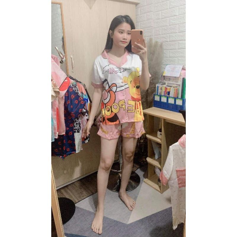 Bộ đồ nữ quần ngắn hình gấu Pooh