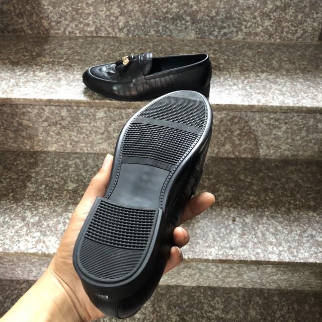 GIÀY LƯỜI, GIÀY MỌI NAM DA MỀMMÀU ĐEN