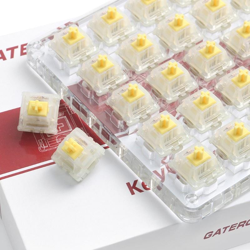 HSV 35Pcs Gateron CAP Switch Milky Gold Switchfor Mechanical Keyboard Switch