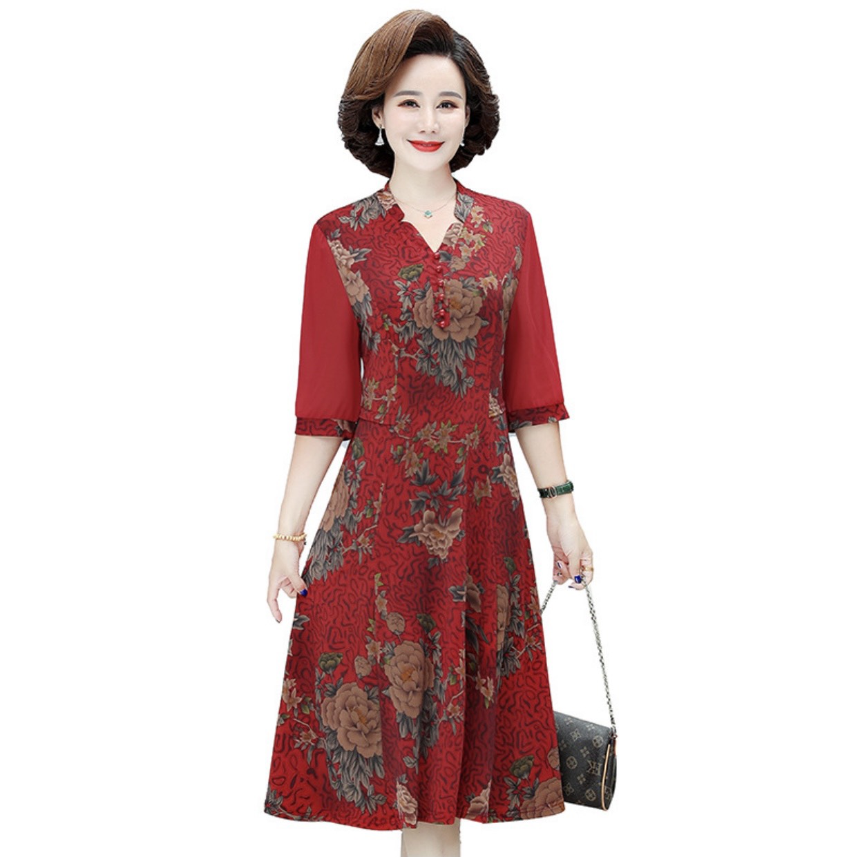 Đầm thun trung niên cao cấp