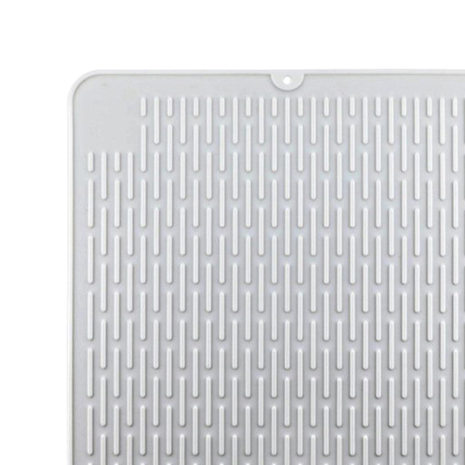 Silicone Fast Sink Drying Mat Heat Resistant 45x40cm Dish Draining Mat