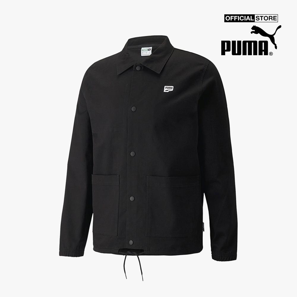 PUMA - Áo khoác nam cổ gập phối nút Downtown Coach 533969