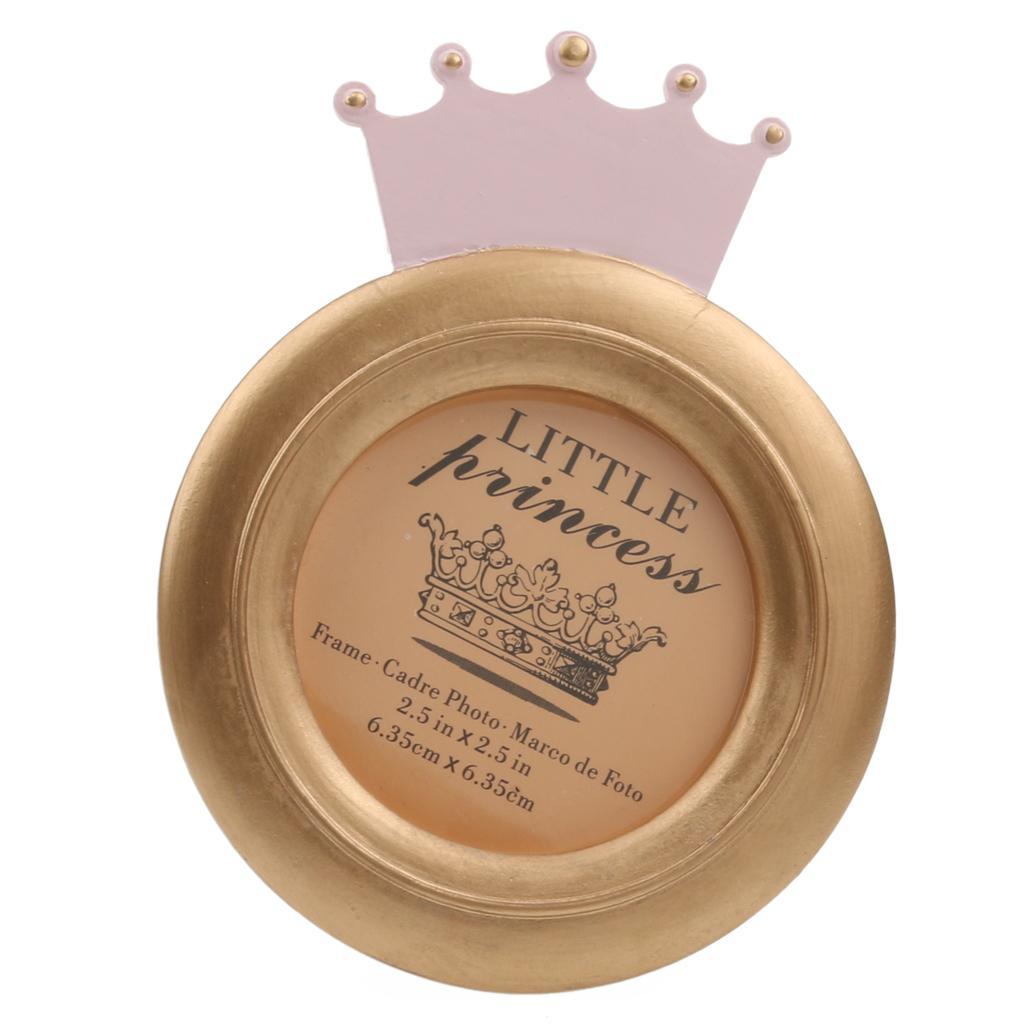 Decorative Crown Shape Baby Round Photo Frame Home Decor Baby Shower Gift