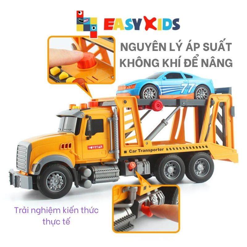 Xe Cứu Hộ Đồ Chơi Cỡ Lớn Cho Bé, Xe Cứu Hộ Nâng Ô Tô Giao Thông Có Đèn Nhạc