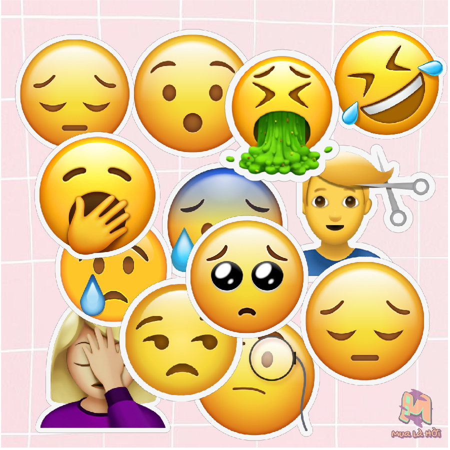 Miếng dán Stickers chủ đề Emoji