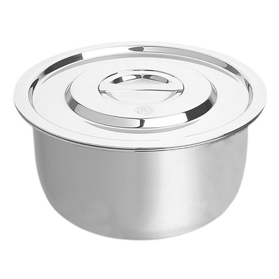 Bộ Tô inox 3 cái size 14/18/22cm trộn gỏi, đựng thức ăn có nắp đậy an toàn, dùng hâm thức ăn được trên bếp từ và các bếp khác với tô size lớn