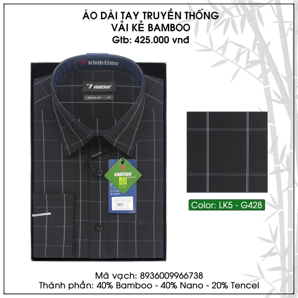 Áo Sơ Mi Dài Tay Caro Bamboo Regular Fit 425 Vĩnh Tiến - LK5-G428