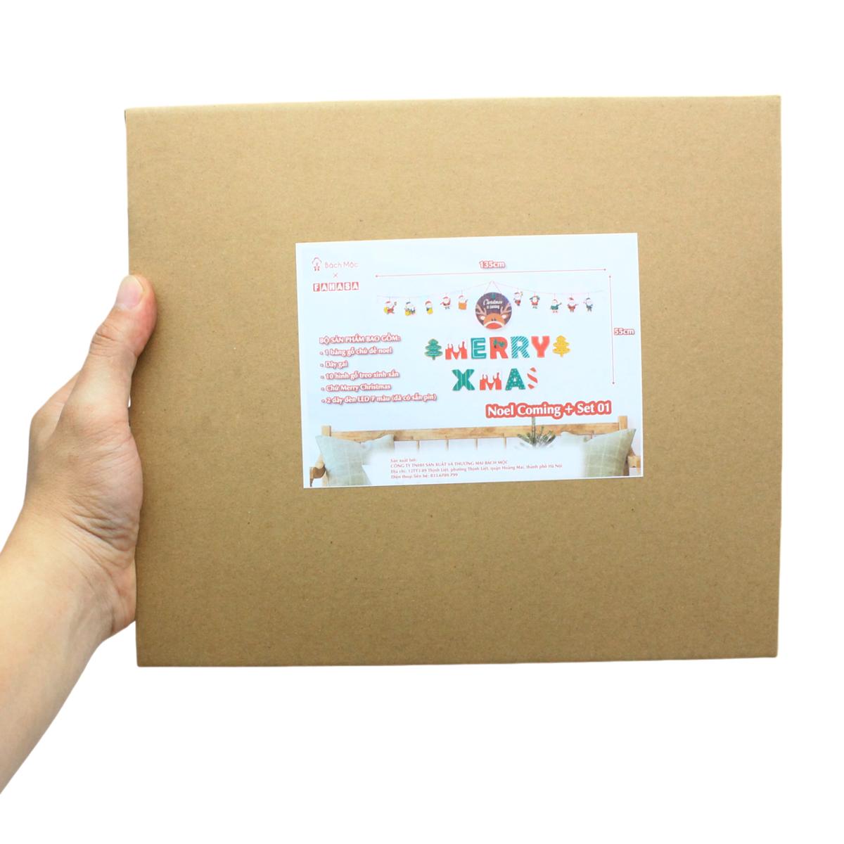 Dây Hình Gỗ Treo Tường Trang Trí Giáng Sinh - Bách Mộc - Christmas Is Coming