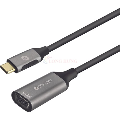 Cổng chuyển đổi Mazer USB-C to VGA M-USBCAL351-GY - Hàng chính hãng