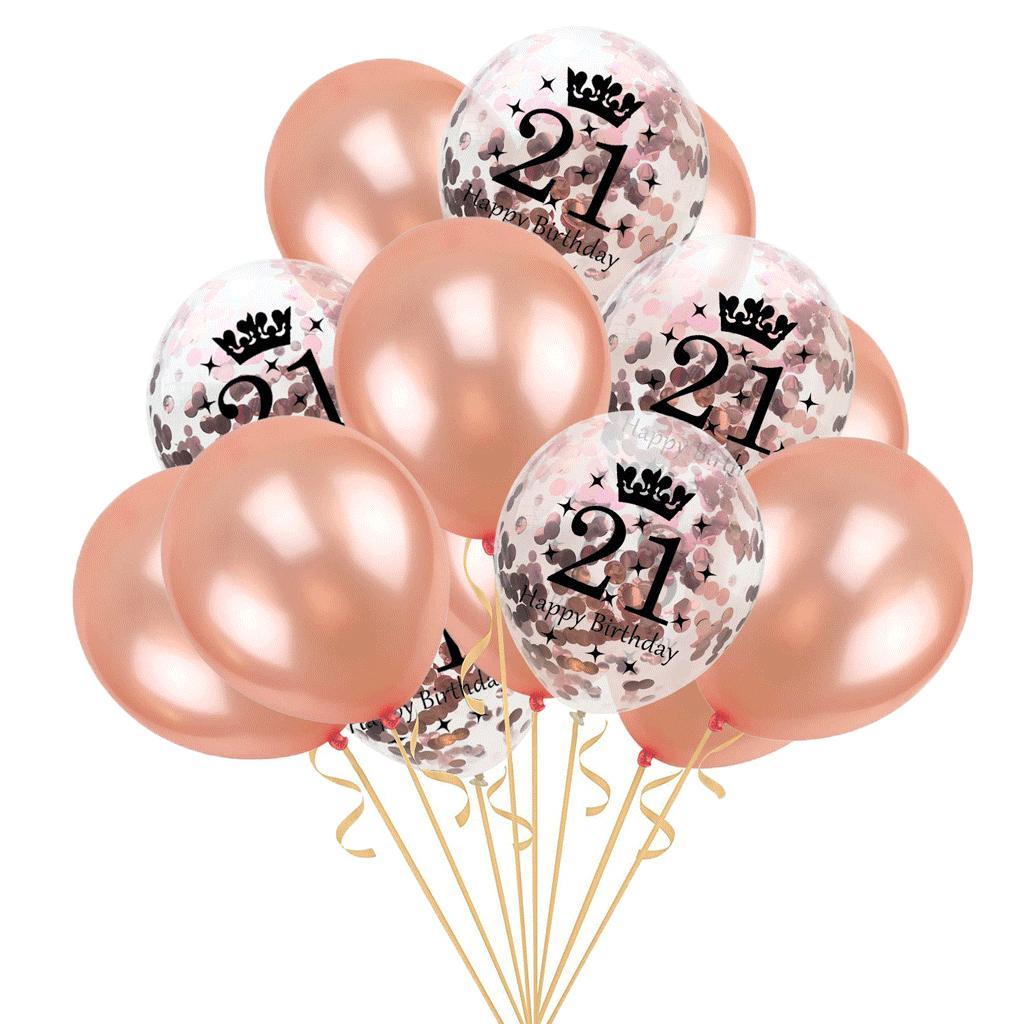 Happy Birthday Digital Confetti Latex Balloon Birthday Decor