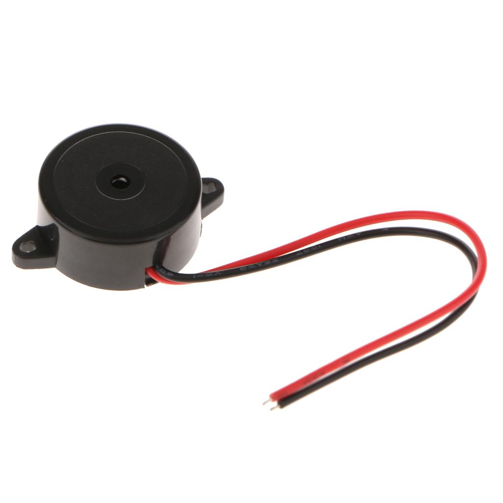 Hoạt Động Piezo Buzzer DC 1.5-15V 85dB Với 2 Dây Dẫn Điện Alarmer 2 Gói