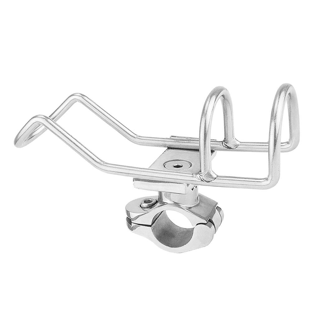 2X Stainless Steel Fishing Rod Bracket Kayak Boat Fishing Pole Mount