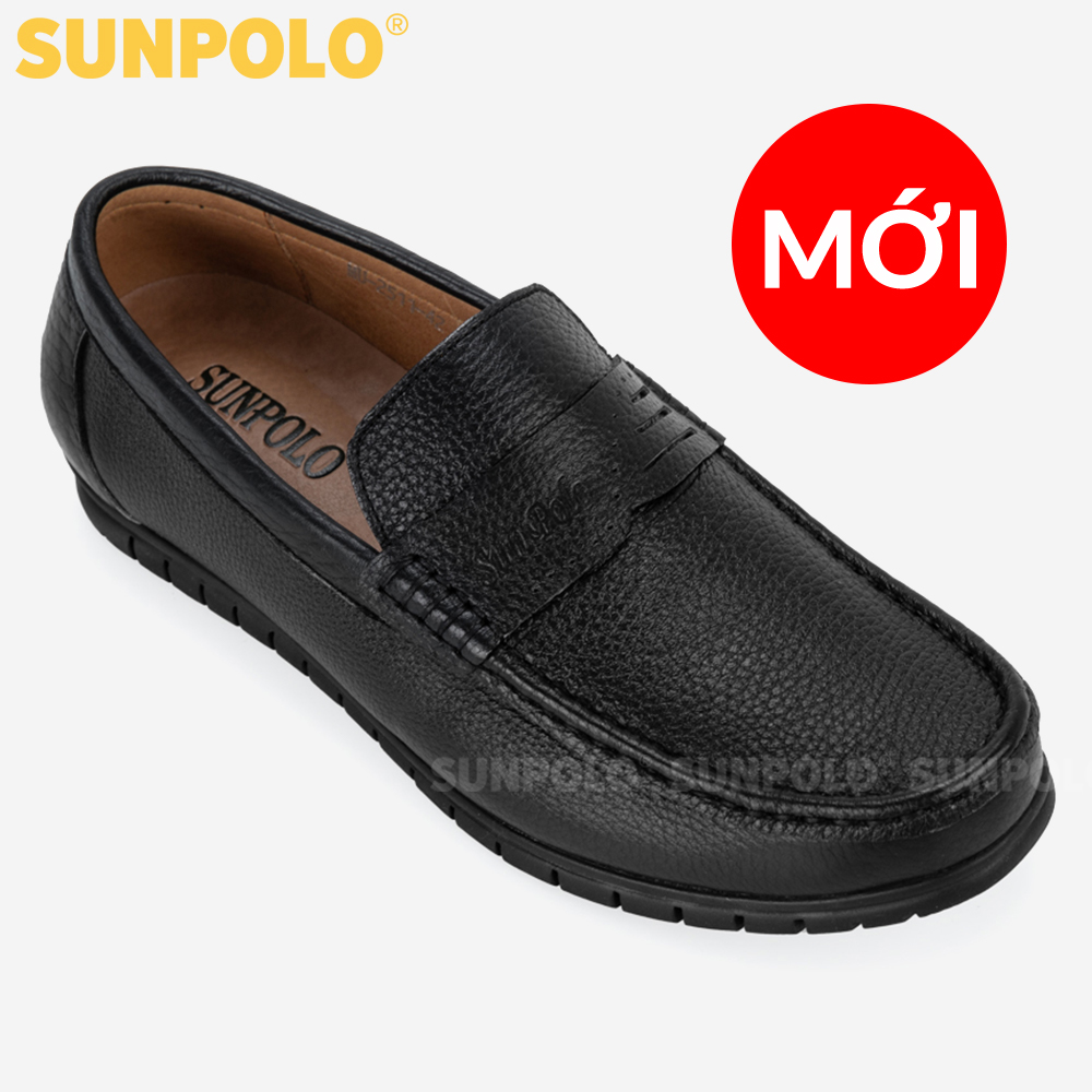 Giày Mọi Nam, Giày Nam Da Bò SUNPOLO SU2511