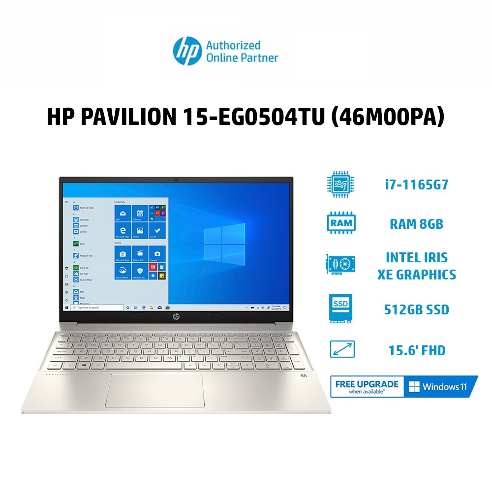 Laptop HP Pavilion 15-eg0504TU (46M00PA) i7-1165G7 | 8GB | 512GB |15.6' FHD | Win 11 Hàng chính hãng