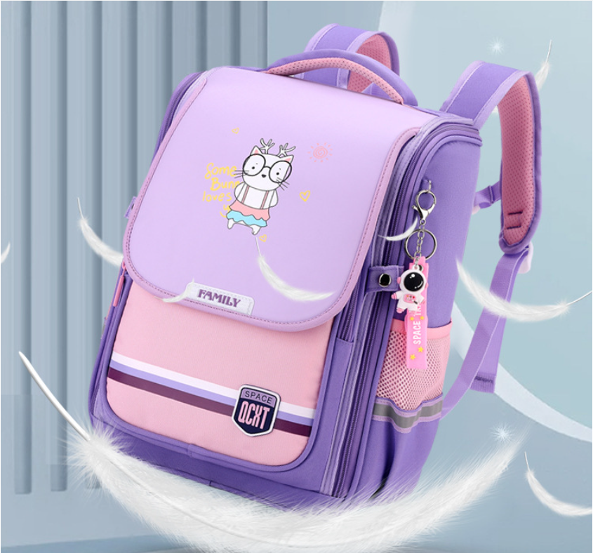 Ba lô học sinh cấp 1&amp;2 siêu nhẹ chống gù chống nước cao cấp phong cách châu âu