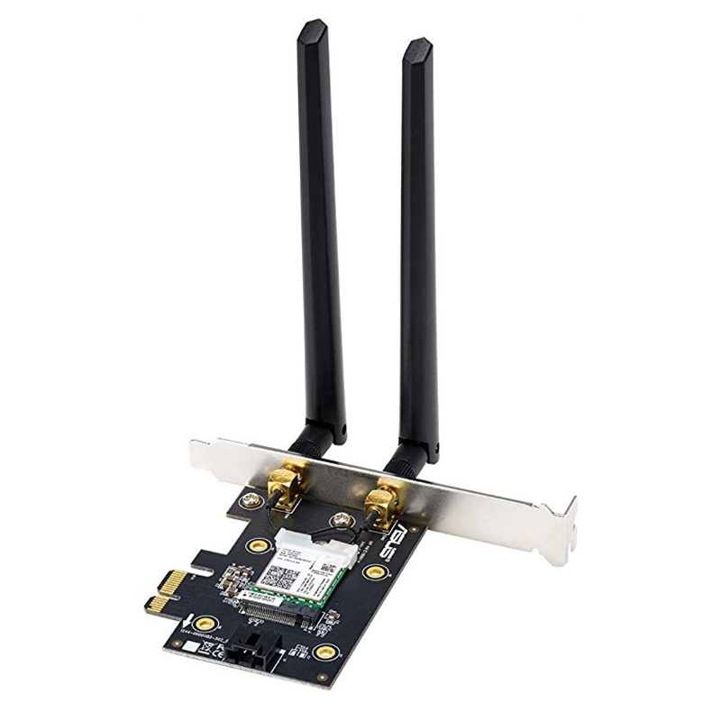 Card Mạng Không Dây Wifi Asus PCE-AX3000 WiFi 6 Băng Tần Kép Bluetooth 5.0 Bảo Mật Mạng WPA3 OFDMA MU-MIMO - Hàng Chính Hãng
