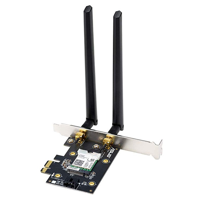 Card Mạng Không Dây Wifi Asus PCE-AX3000 (Tray Không Hộp)  WiFi 6 (802.11ax) Băng Tần Kép Bluetooth 5.0 Bảo Mật Mạng WPA3 OFDMA MU-MIMO - Hàng Chính Hãng