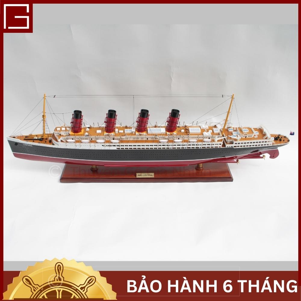 [Giá xưởng] Mô Hình Thuyền Gỗ Trang Trí Phong Thủy Dạng Thuyền Du Lịch RMS LUSITANIA Chính Hãng, Hàng Xuất Khẩu Chất Lượng Cao 