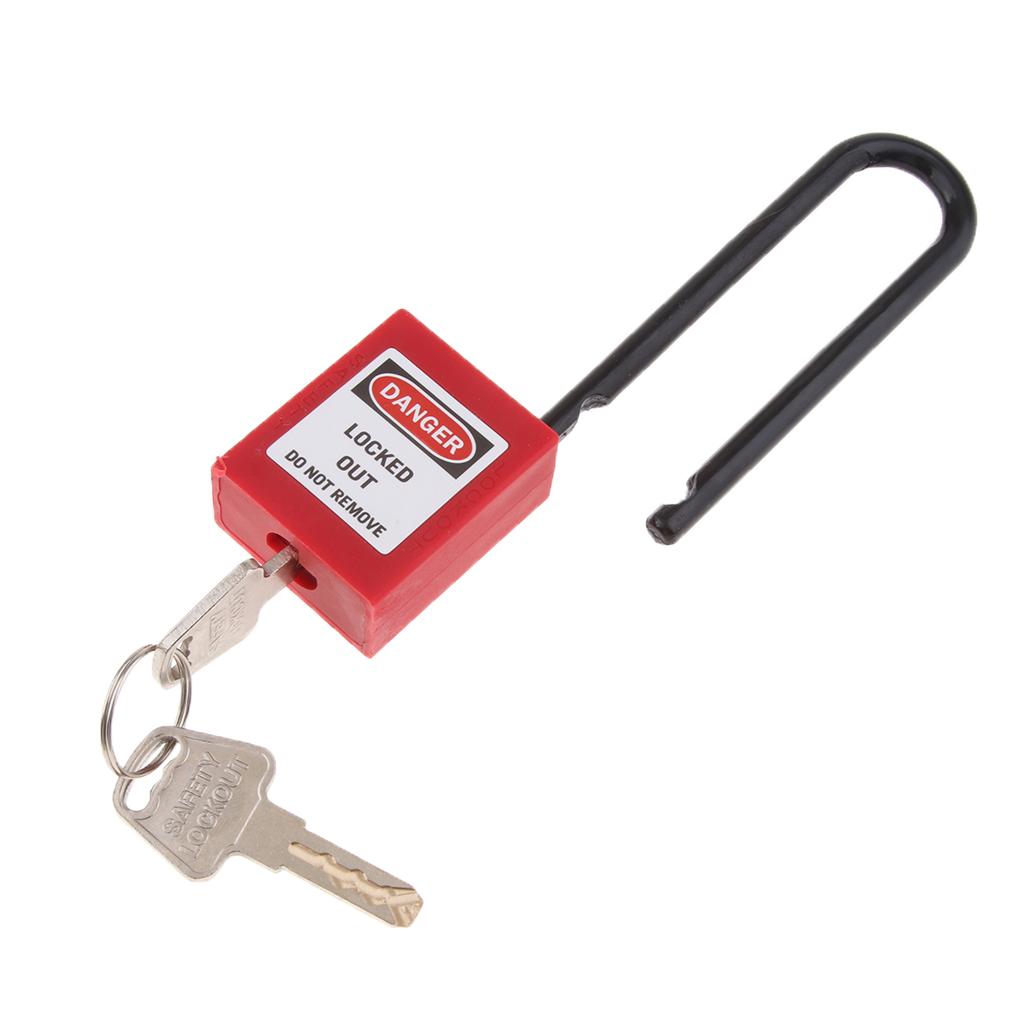Ổ Khóa Kèm Chìa Khóa An Toàn Bằng PA & Thép Chất Lượng Cao - Đỏ