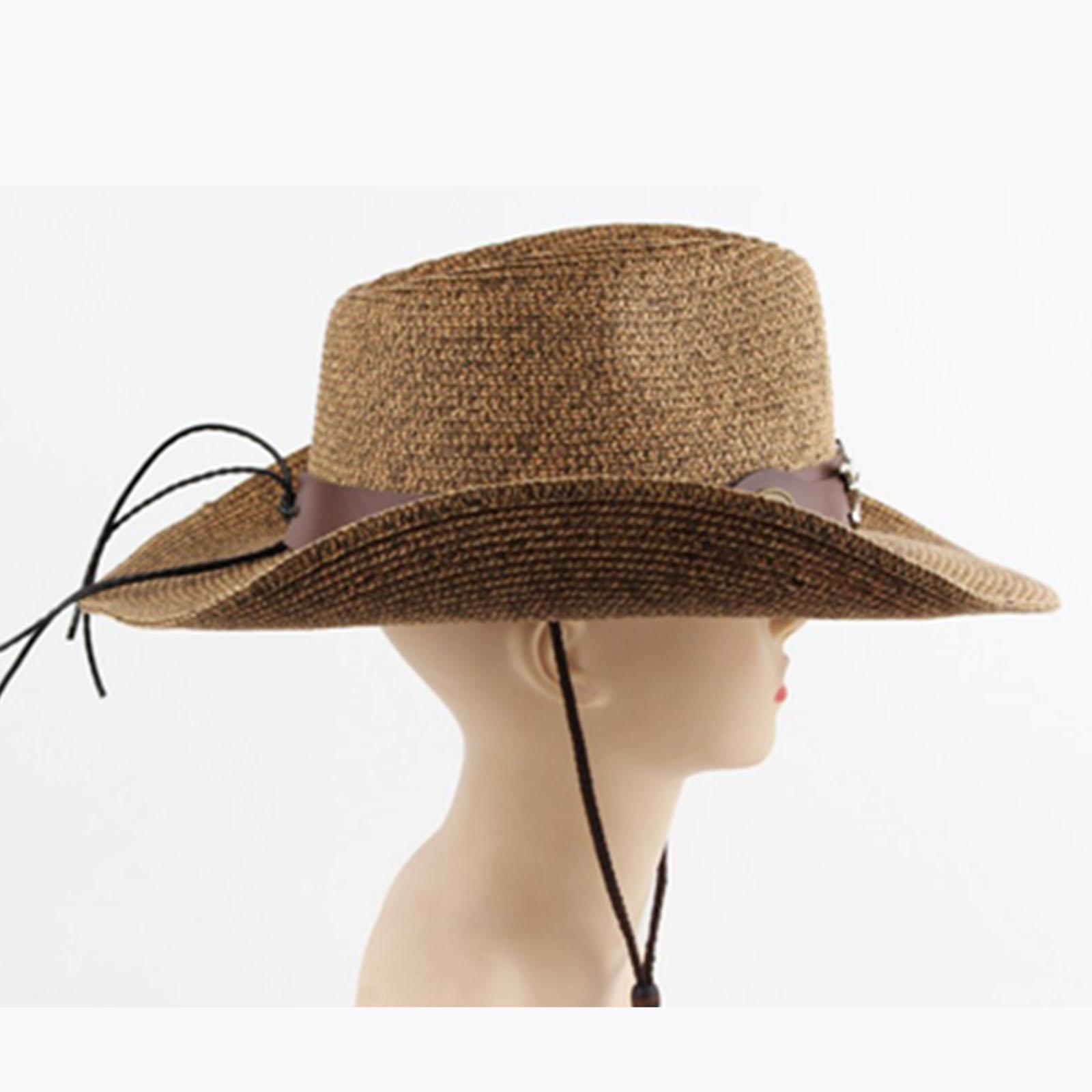 Straw Cowboy Hat Sunscreen hat Cowboy Hats for Festival