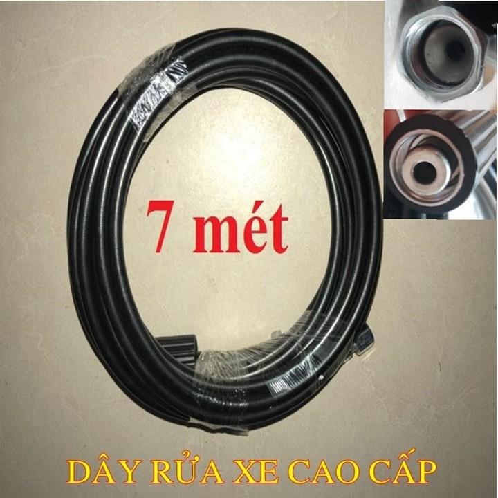 Dây rửa xe cao áp cho máy xịt rửa áp lực 7m - Ren trong thuận tiện - DRX_7M