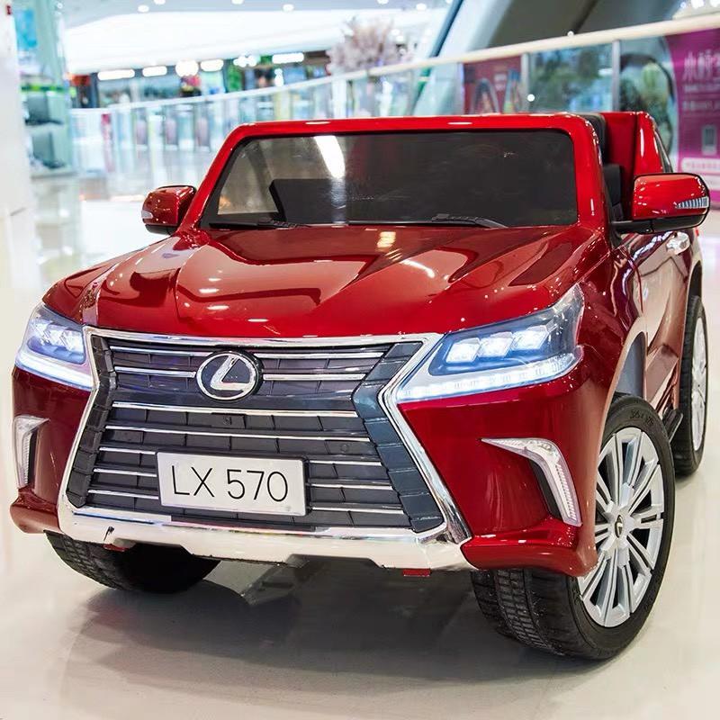 Ô tô xe điện điều khiển tự lái LEXUS 570 bánh hơi ghế da sơn tĩnh điện (Đỏ-Trắng-Xanh-Đen)