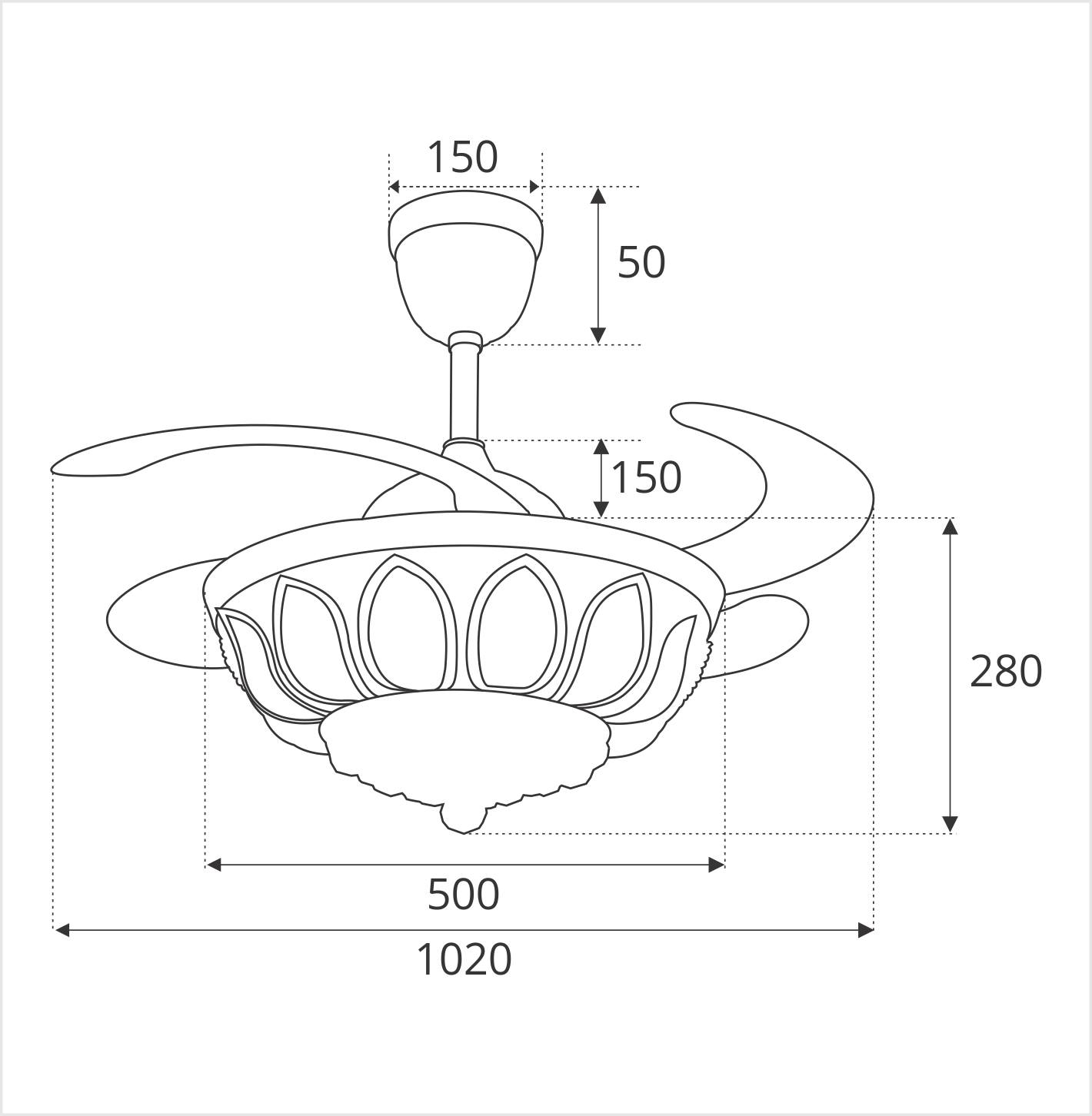 QUẠT ĐÈN TRẦN CÁNH XẾP ĐÈN LED SINWA AS 194 (Hàng chính hãng)