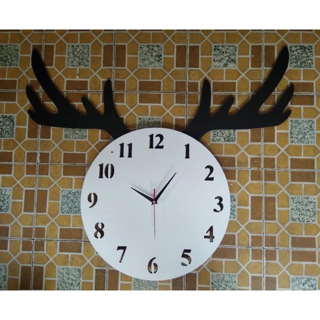 Đồng hồ treo tường gỗ, Đồng hồ treo tường decor phòng khách quán cafe