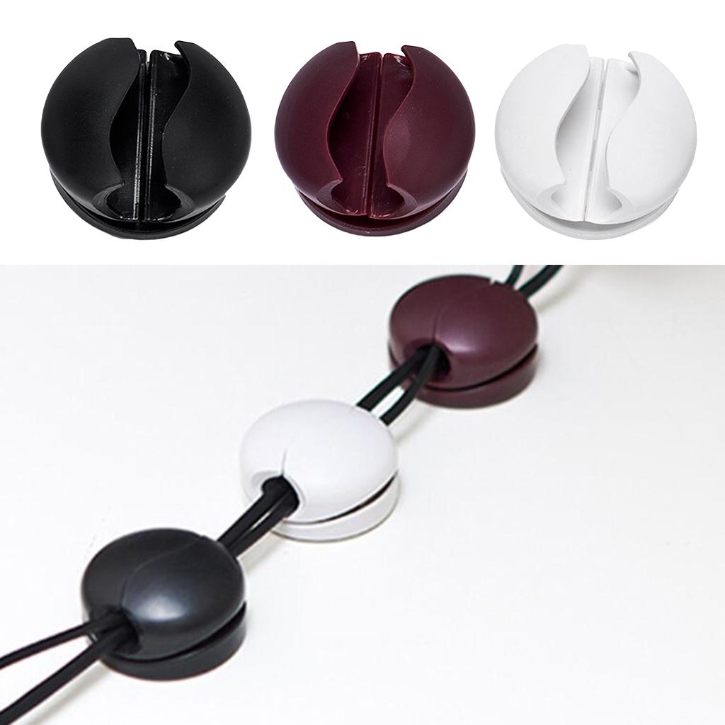 Cable Organizer Multipurpose Clips for Cables/Data Line/Mouse Wire White