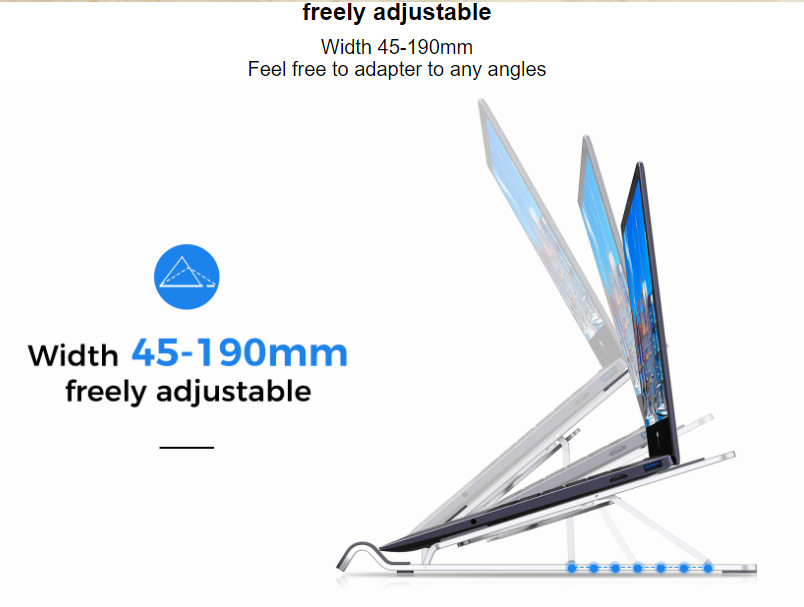 Portable Laptop Stand Support Base Notebook Stand for 11/13/14 Inch Laptop Adjustable Bracket