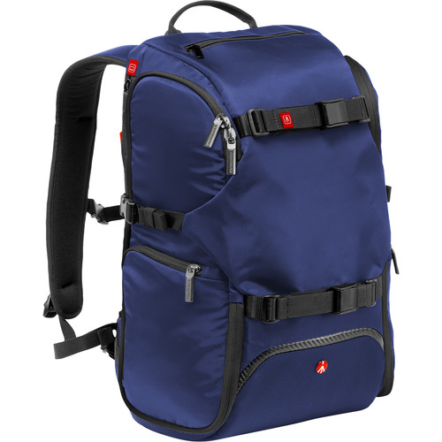 Ba Lô Máy Ảnh Manfrotto Backpack Travel Màu Xanh Lam - Hàng Chính Hãng