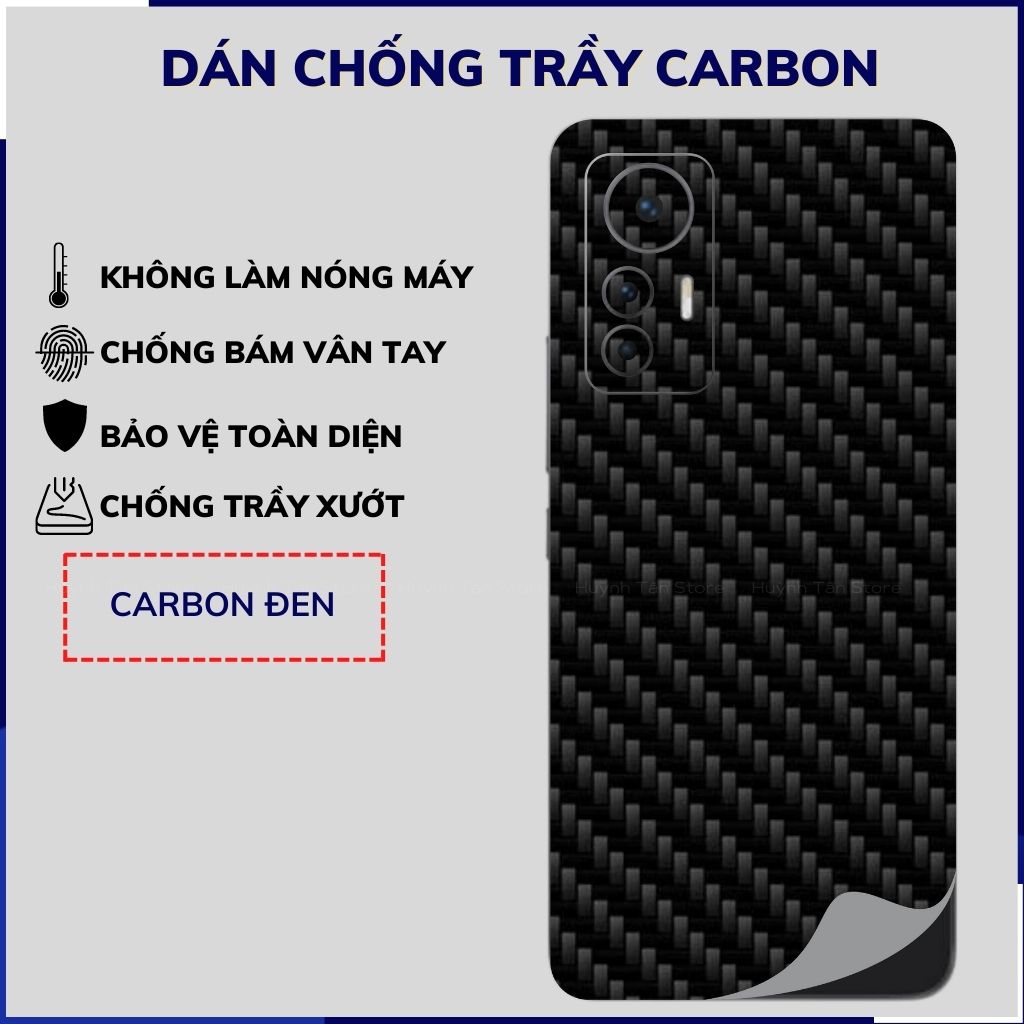 Miếng dán mi 12 lite carbon trong và đen chống trầy xướt chống bám vân tay phụ kiện điện thoại huỳnh tân store