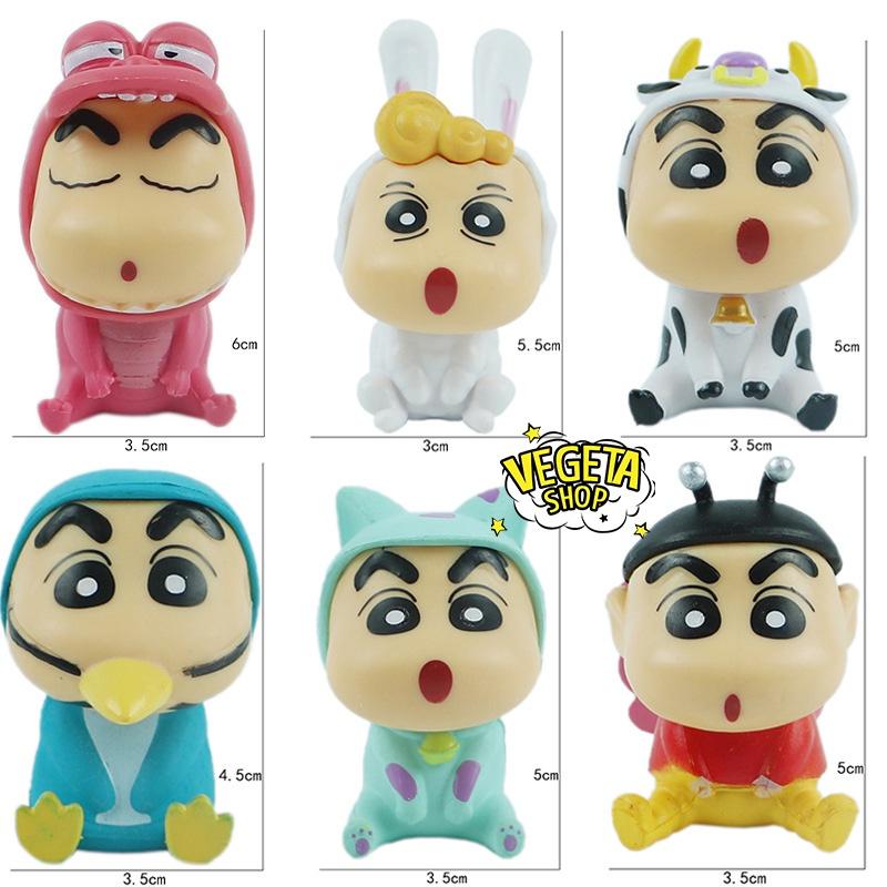 Mô hình Shin Cậu bé bút chì Shinnosuke - Shin chan Cosplay dễ thương bền màu chất liệu an toàn Đồ chơi quà tặng 4,5~6cm