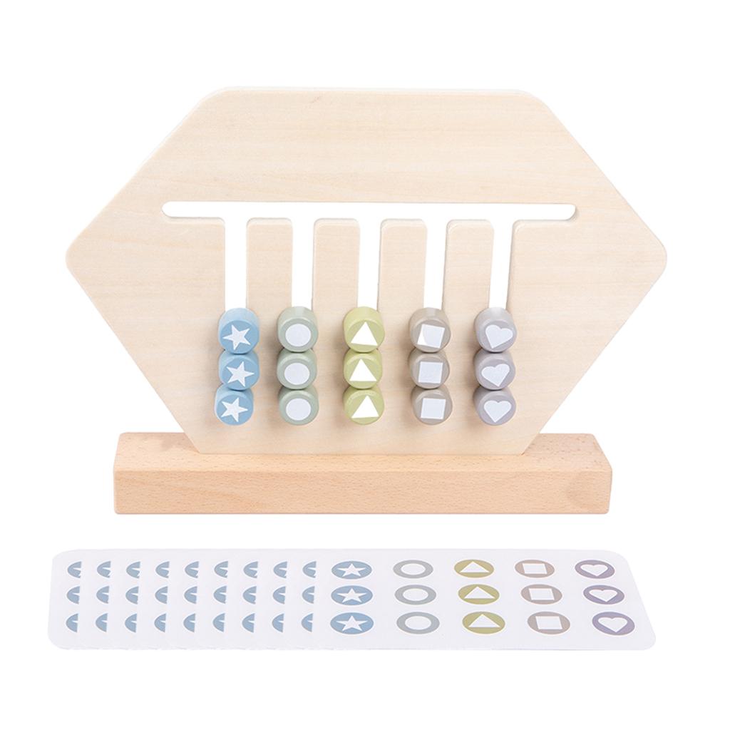 Toddler Wood Shape and Color Matching Toys Preschool Learning Toy Early Learning Fun Montessori Training Interactive Toys for 4-6 Years Old