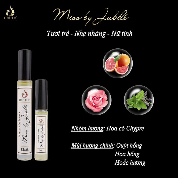 Tinh dầu nước hoa Pháp nữ Jubilé Perfume Miss