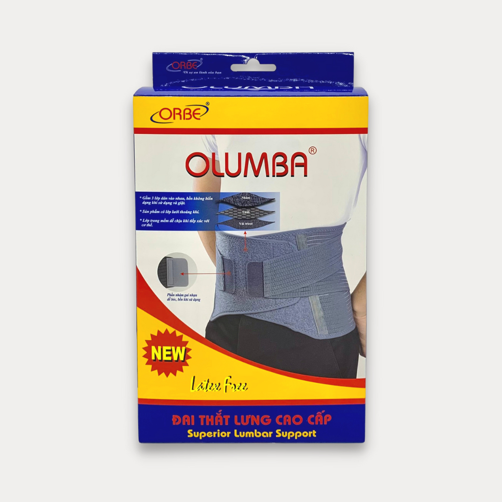 Đai lưng cao cấp Olumba Orbe chính hãng giúp giảm Thoát Vị, Thoái hóa, Đau Lưng