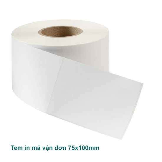 Tem decal nhiệt 75x100mm (Khổ A7) in mã vận đơn - Decal 7.5x10 cm