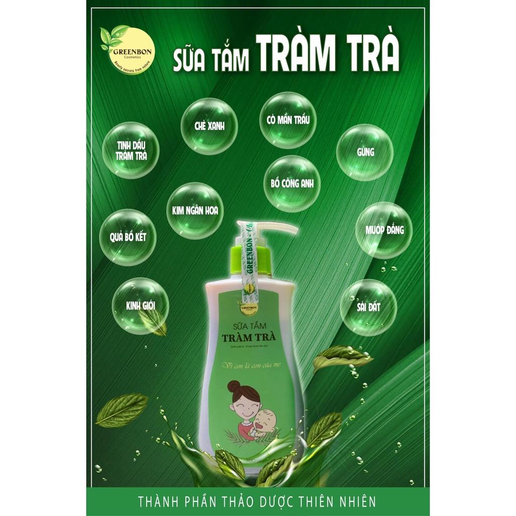 Sữa tắm tràm trà cho mẹ và bé 200ml GreenBon Cosmetics