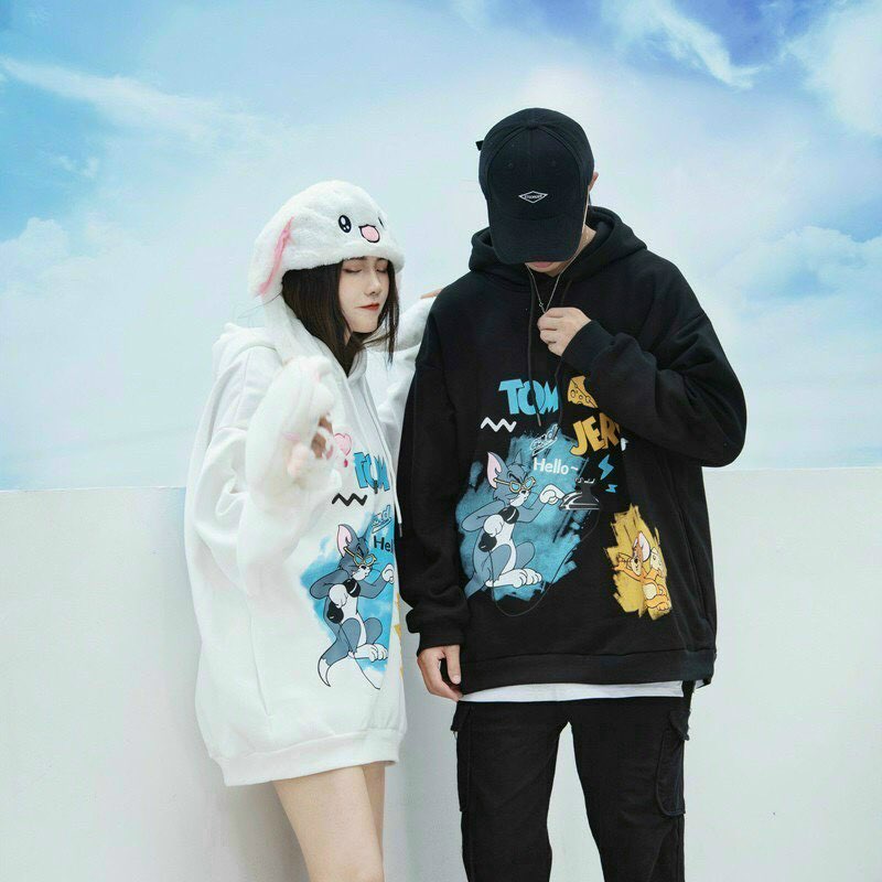 Áo hoodies nam nữ họa tiết Tom and Jerry đình đám hot hit