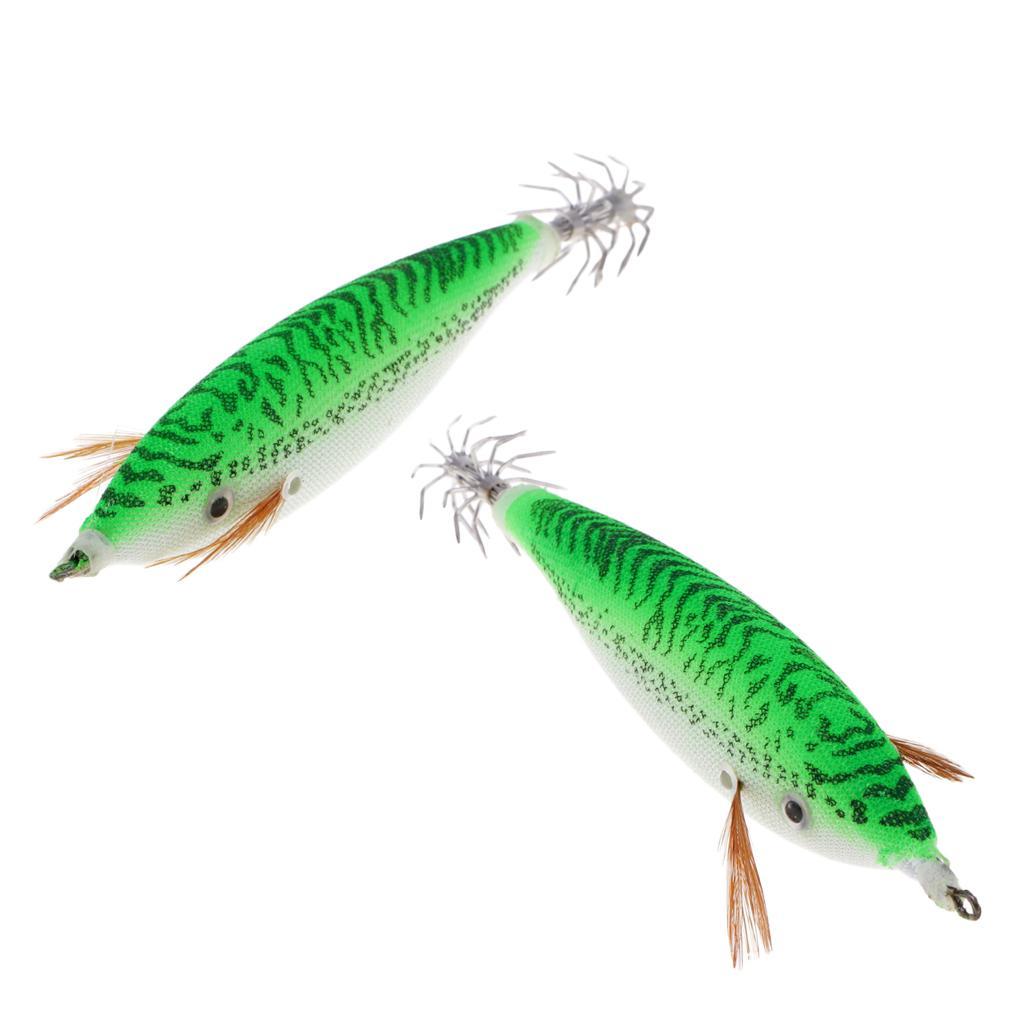 6pcs Luminous Fishing Lure Imitation Shrimp Bait Squid Jig Hook Bionic Bait Green, Blue, Pink