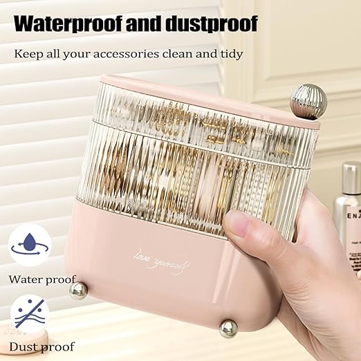 Hộp Đựng Trang Sức, Phụ Kiện 3 Tầng Xoay 360 Độ - Siêu Đẹp, Chắc Chắn, Thời Trang, Tiện Dụng