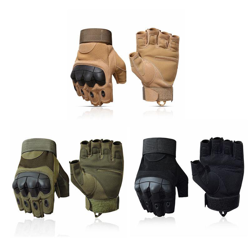 Chiến Thuật Nửa Fingerless Gloves Quân Sự Găng Tay Ngoài Trời Thể Dục Thể Thao Cắm Trại Leo Núi Đi Xe Đạp Săn Bắn Đi Bộ Đường Dài Chụp Găng Tay Nam