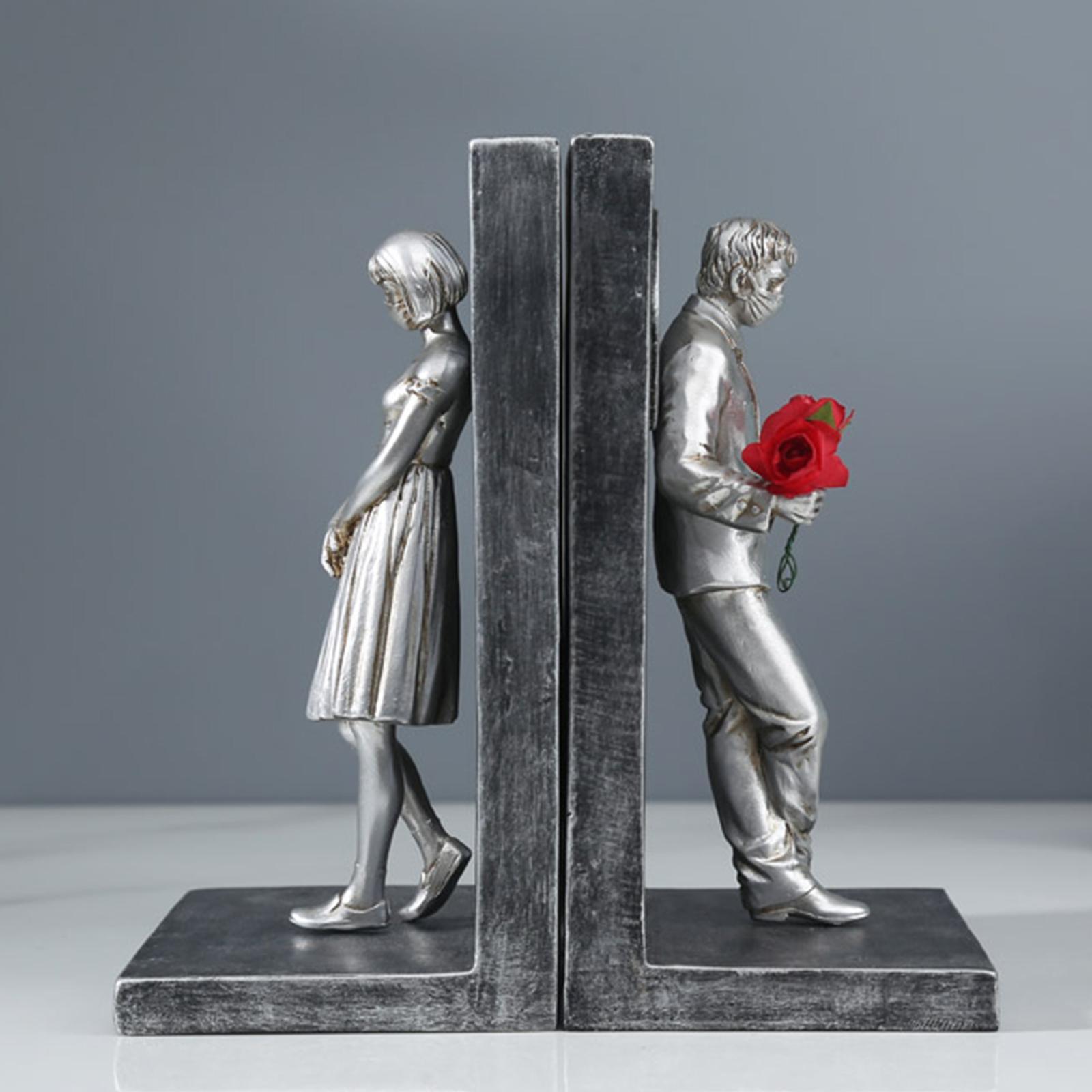 Decorative Bookends for Heavy Books Creative Book Holder Resin Book Ends